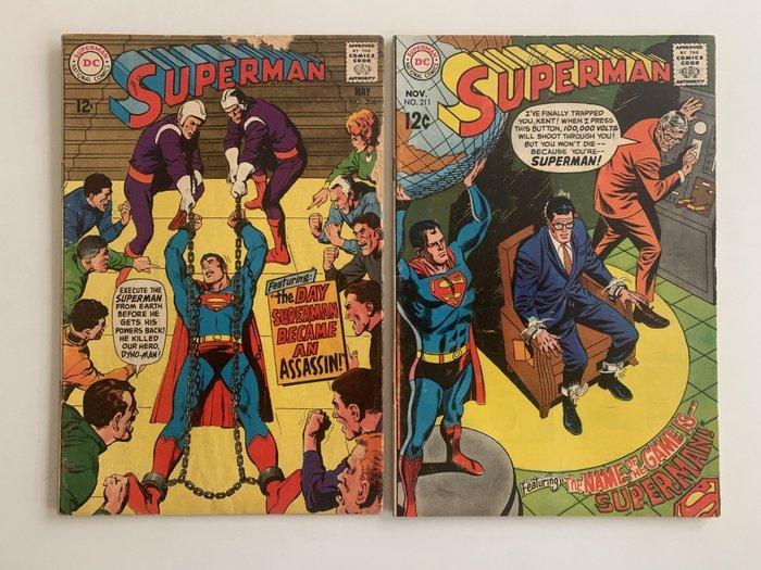 Superman #206, 211 - 2 Comic - 1968, Boeken, Strips | Comics