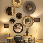 Spiegel - Livion Tuna - Decoratieve Spiegel - Rond - 80cm -, Ophalen of Verzenden, Nieuw