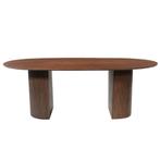 Mangohouten Eettafel Maeve 210x100 cm Walnoot, Huis en Inrichting, Tafels | Eettafels, Verzenden, Nieuw, Industriële meubels, Overige vormen