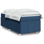 vidaXL Boxspring met matras stof blauw 90x190 cm, 90 cm, Eenpersoons, Nieuw, 190 cm of minder