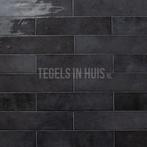 Wandtegel tribe 6x24,6 cm handvorm glans basalt donker grijs, Ophalen, Nieuw, 10 m² of meer, Wandtegels