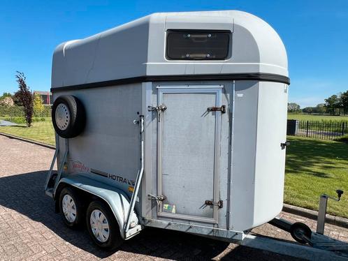Leuke Hotra 2-paards trailer!, Dieren en Toebehoren, Paarden en Pony's | Trailers en Aanhangwagens, 2-paards trailer, Zo goed als nieuw