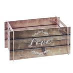 Kaarten Box Love Hout 30cm, Nieuw, Verzenden