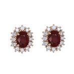 Oorbellen - 18 karaat Roségoud - 3.10ct. tw. Robijn -, Sieraden, Tassen en Uiterlijk, Oorbellen, Nieuw