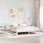 vidaXL Bedframe met lades massief grenenhout wit 200x200 cm, Verzenden, Wit, Overige maten, 200 cm