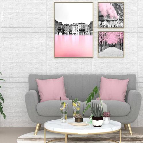 vidaXL 3D-behang zelfklevend 10 st bakstenen wit, Huis en Inrichting, Stoffering | Behang, Wit, Verzenden