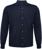 R2 Amsterdam Knitted Pull Shirt Merino Navy maat 3XL Heren, Verzenden, Nieuw, Blauw, R2 Amsterdam