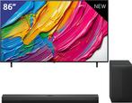 LG 86 inch QNED TV + LG Soundbar met Subwoofer, Nieuw
