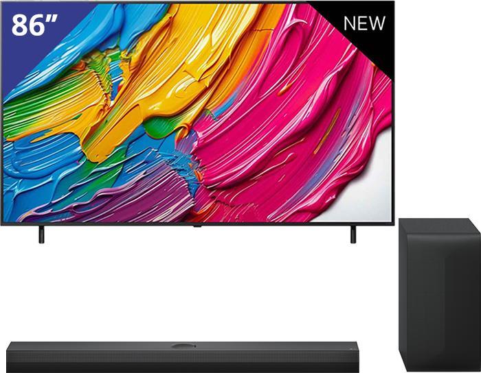 LG 86 inch QNED TV + LG Soundbar met Subwoofer, Audio, Tv en Foto, Soundbars, Nieuw