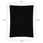 Rechthoek schaduwdoek - Zwart - Waterdoorlatend - 2,0 x 4,0, Nieuw, Ophalen of Verzenden