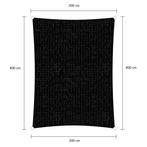 Rechthoek schaduwdoek - Zwart - Waterdoorlatend - 2,0 x 4,0, Ophalen of Verzenden, Nieuw