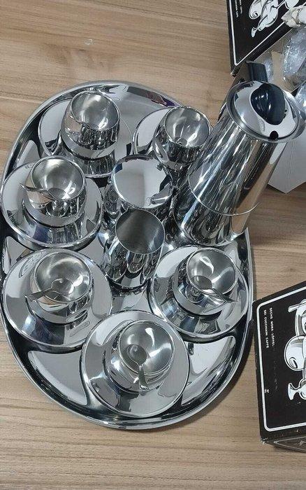 A.M.C. - Art Design - Koffieservies voor 12 - Staal -, Antiek en Kunst, Antiek | Keukenbenodigdheden