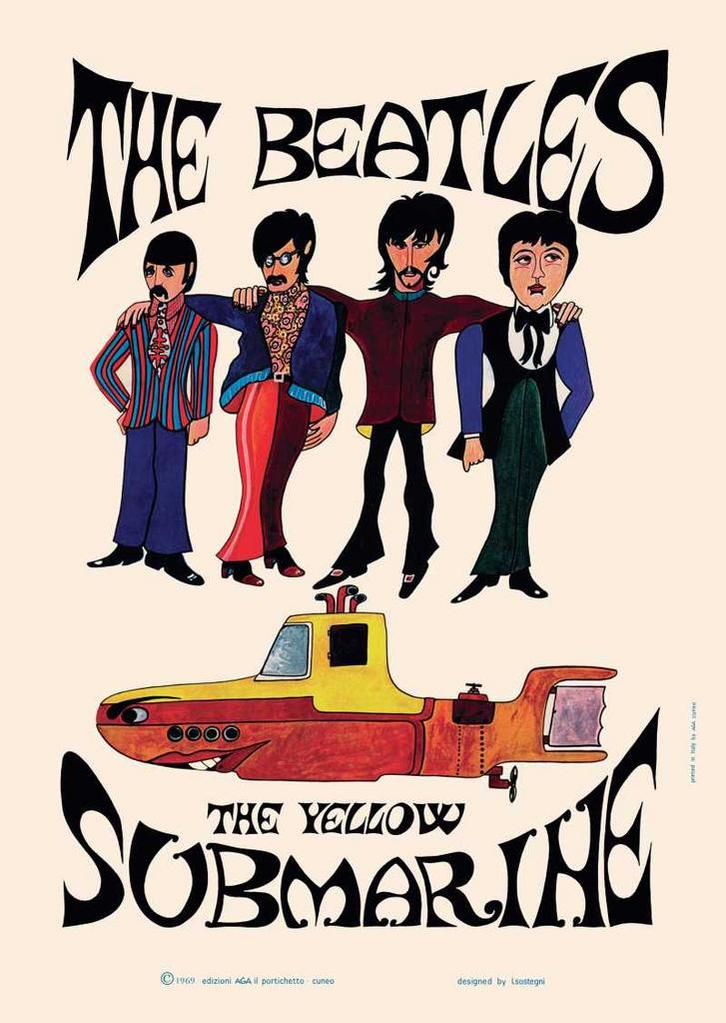 Posters - Poster Beatles, The - Yellow Submarine, Verzamelen, Muziek, Artiesten en Beroemdheden, Zo goed als nieuw, Verzenden