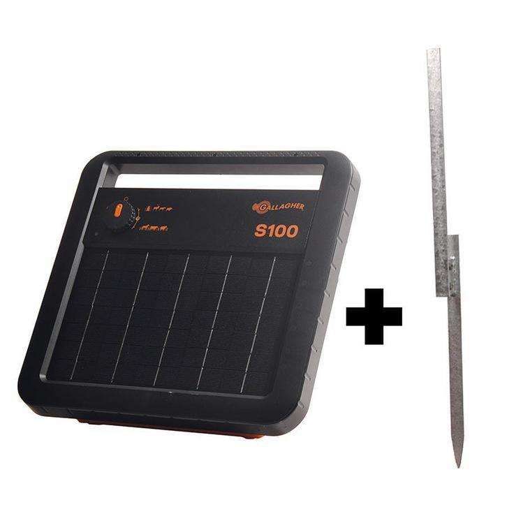 Gallagher S100 solar schrikdraadapparaat inclusief batterij, Dieren en Toebehoren, Overige Dieren-accessoires, Nieuw, Ophalen of Verzenden