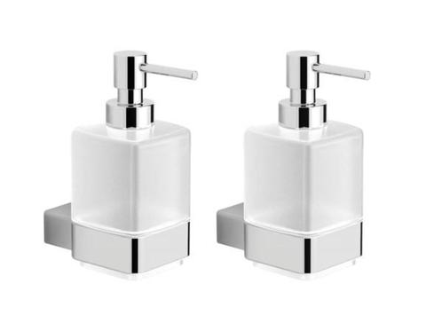 Veiling - 2x Alterna zeepdispenser in houder chroom, Doe-het-zelf en Verbouw, Sanitair
