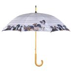 paraplu steigerhout puppies 105cm, Huis en Inrichting, Woonaccessoires | Overige, Nieuw, Verzenden