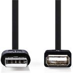 Nedis USB 2.0 Verlengkabel USB-A Male naar USB-A Female-2M, Computers en Software, Pc- en Netwerkkabels, Ophalen of Verzenden
