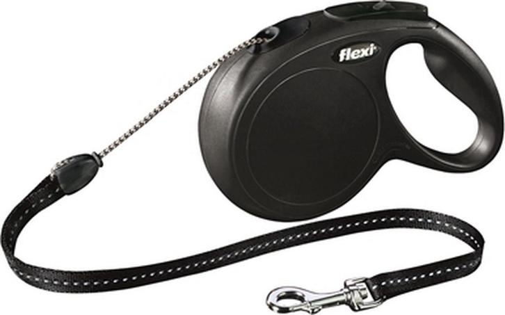 FLEXI CLASSIC CORD ZWART M 8MTR, Dieren en Toebehoren, Honden-accessoires, Verzenden