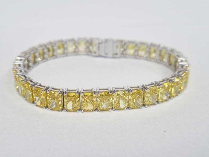 Tennis armband - 14 karaat Witgoud - 36.90ct. tw. Diamant, Sieraden, Tassen en Uiterlijk, Antieke sieraden