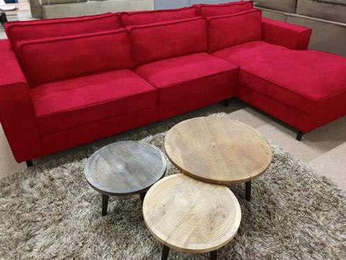 Loungebank Ilpendam - loungebanken - Rood, Huis en Inrichting, Banken | Sofa's en Chaises Longues, Nieuw, Stof