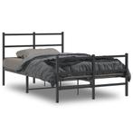 vidaXL Bedframe met hoofd- en voeteneinde metaal zwart, Verzenden, Zwart, Nieuw, Twijfelaar