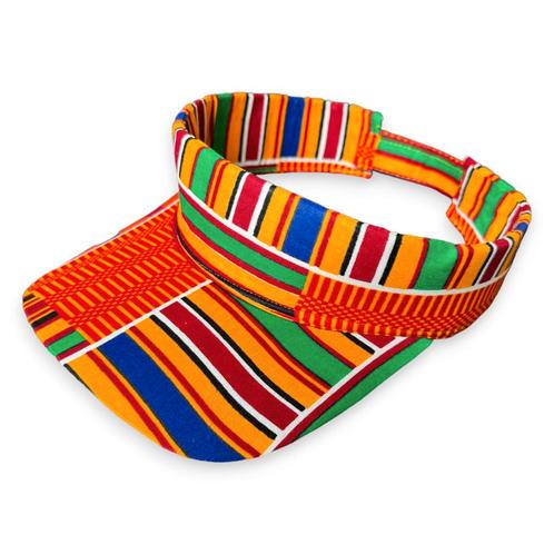 Zonneklep / Pet met Afrikaanse print - Oranje kente, Kleding | Heren, Hoeden en Petten, Nieuw, Ophalen of Verzenden
