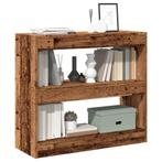 vidaXL Boekenkast/kamerscherm 80x30x72 cm oud houtkleurig, Verzenden, Nieuw, Overige houtsoorten