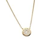 Hanger - 14 karaat Geel goud - 0.12ct. tw. Diamant