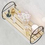 [en.casa] Wandrek Oulu met 1 plank 20x40x16 cm zwart en natu, Huis en Inrichting, Woonaccessoires | Wandplanken en Boekenplanken