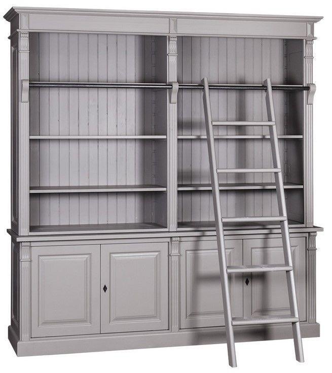 Boekenkast grijs 60704 Toulouse 220 x 240cm, Huis en Inrichting, Kasten | Boekenkasten, Ophalen of Verzenden