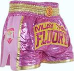 Fluory Muay Thai Kickboxing Shorts Dames Glitter Roze, Kleding | Heren, Sportkleding, Nieuw, Fluory, Ophalen of Verzenden, Maat 56/58 (XL)