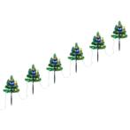 vidaXL Tuinpadkerstbomen 6 st met meerkleurige LEDs 45 cm, Diversen, Verzenden, Nieuw