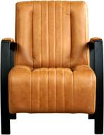 Leren Fauteuil Glamour Cognac Leer Cognac Stoel, Nieuw, Leer, Ophalen of Verzenden, 75 tot 100 cm