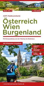 Fietskaart OS2 Österreich Oostenrijk Wien Burgenland | ADFC, Nieuw, Verzenden