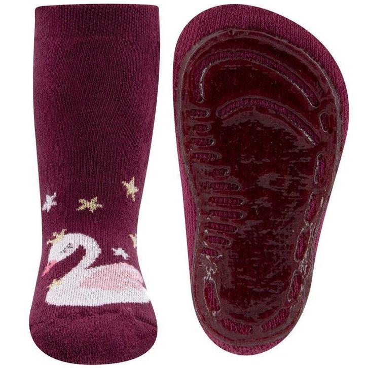 Antislipsokken Wijnrood met Zwaantje en glittergaren - 21/22, Kinderen en Baby's, Babykleding | Schoentjes en Sokjes, Meisje, Nieuw