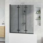 vidaXL Douche Omhulsel Zwart 130 x 138 cm ESG-glas en, Verzenden, Nieuw