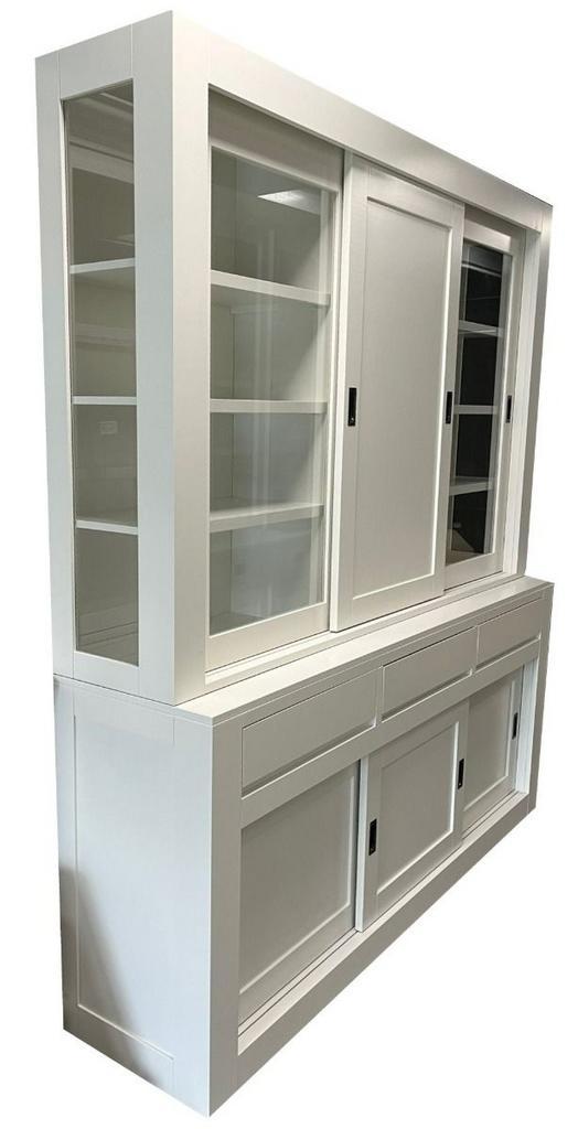 Buffetkast wit Schagen 200cm dichte middendeur, Huis en Inrichting, Kasten | Buffetkasten, Ophalen of Verzenden