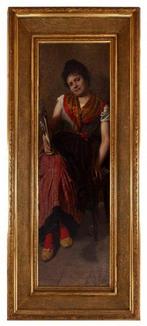 Gian Giacomo Moretti (1843 - ?) - Il ventaglio, Antiek en Kunst