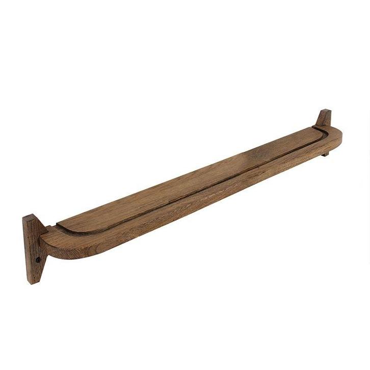 Wandplank Hout Eiken 80 cm Donker, Huis en Inrichting, Woonaccessoires | Lijsten