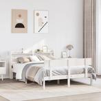 vidaXL Bedframe zonder matras massief grenenhout wit 120x190, Verzenden, Wit, Nieuw, 190 cm of minder