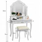 Make-up Tafel Wit | 75x45 | Laatste Stuks!, Ophalen of Verzenden, Nieuw, Modern