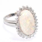 Ring - 18 karaat Witgoud - 5.14ct. tw. Opaal - Diamant - 4,2, Nieuw