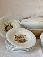 Porcelaine de Limoges - service potage soupe gibier chasse à