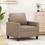vidaXL Fauteuil 60 cm kunstleer cappuccinokleurig, Huis en Inrichting, Banken | Bankstellen, Eenpersoons, Verzenden, Nieuw, Leer
