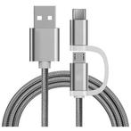 Reekin 2 in 1 oplaadkabel (USB Micro, USB Type-C) 1 Meter, Ophalen of Verzenden, Nieuw
