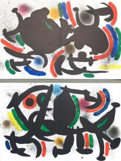 Joan Miro (1893-1983) - Lote de dos obras: Litografías, Antiek en Kunst, Antiek | Overige Antiek