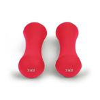 Stijlvolle Donkerroze Dumbells 6kg - 2x 3kg Neopreen - Pe..., Ophalen of Verzenden, Nieuw