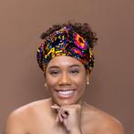 Afrikaanse Donker Multicolor disks hoofddoek - headwrap, Kleding | Dames, Hoeden en Petten, Ophalen of Verzenden, Nieuw