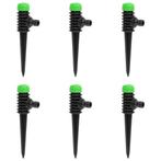 vidaXL Sproeiers 6 st 3x6x19,5 cm ABS en PP groen en zwart, Tuin en Terras, Tuinslangen, Verzenden, Nieuw