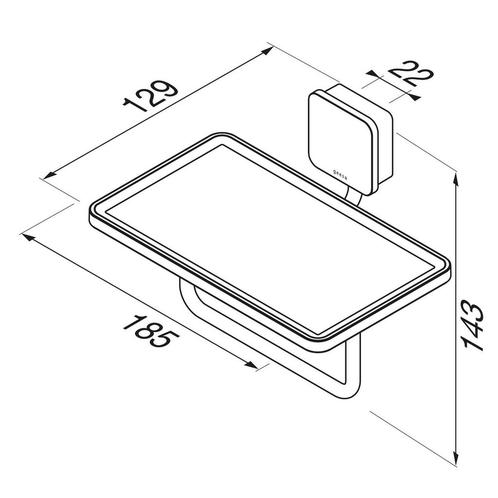 Toiletrolhouder Geesa Topaz Met Planchet Mat Zwart, Doe-het-zelf en Verbouw, Sanitair, Ophalen of Verzenden